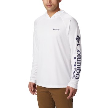 Columbia Hoodie Heren, PFG Terminal Tackle Wit, 28TMIAXGL